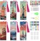 6 Pcs Cityscape Cross Stitch Bookmark Kit for Adult Beginners,Famous Buildings Cross Stitch Kits 14 CT DIY Crossstitch Kits Adult Stamped Bookmark Embroidery Bookmarks Kit